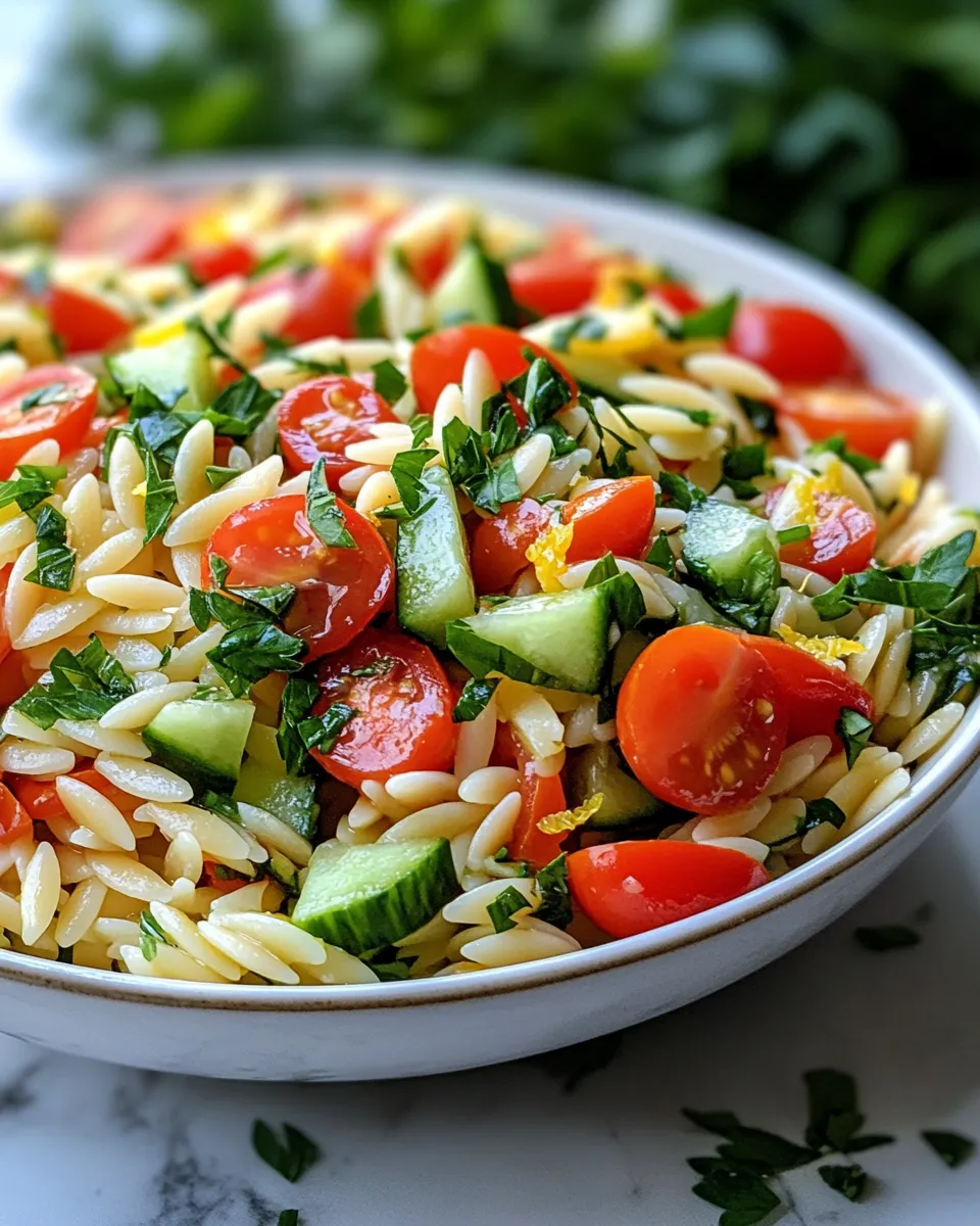 Irresistible Lemon Basil Orzo Pasta Salad – Fresh Summer Vibes