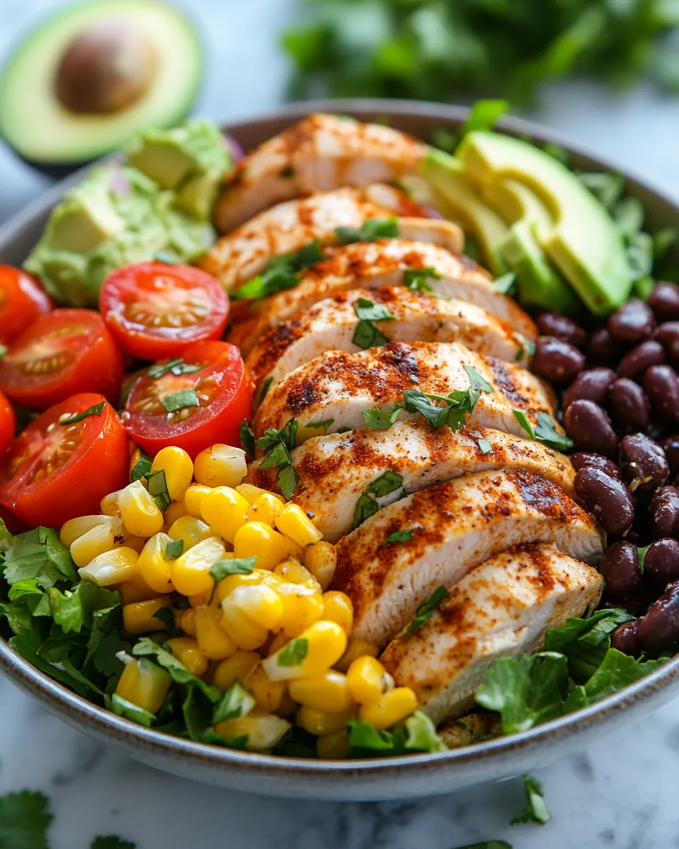 Loaded Southwestern Chicken Salad Flavor Packed Bowl