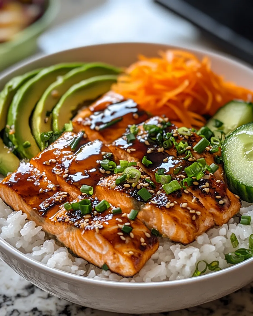 Savory Teriyaki Salmon Sushi Bowl