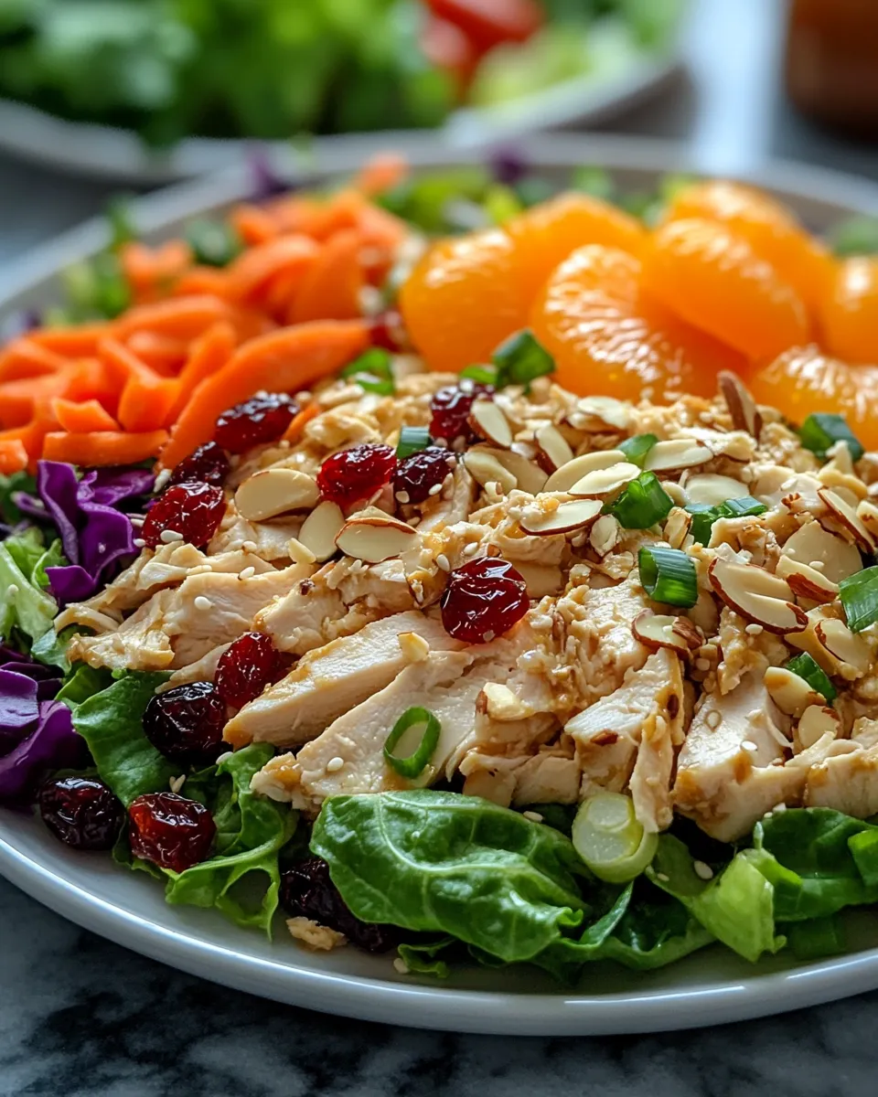Savory Asian Chicken Cranberry Salad Bold Zesty Flavor