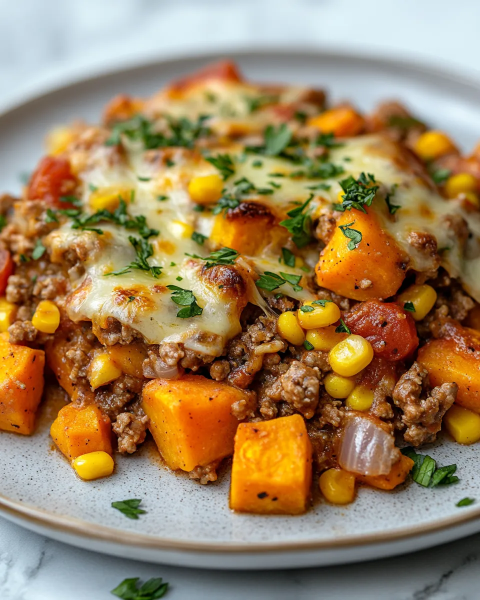 Mouthwatering Ground Turkey Sweet Potato Casserole
