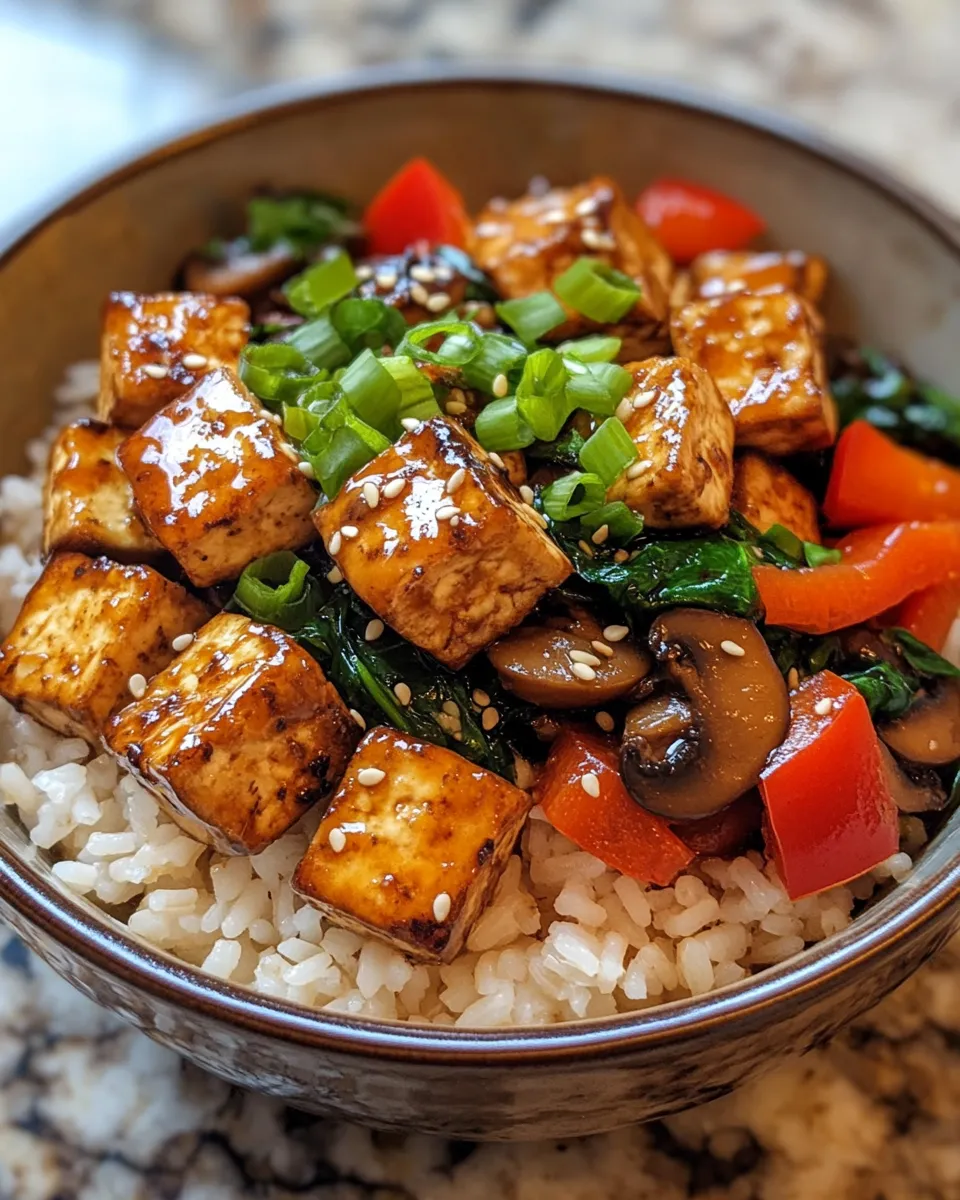 Hearty Mushroom and Tofu Stir Fry Healthy Comfort Bowl