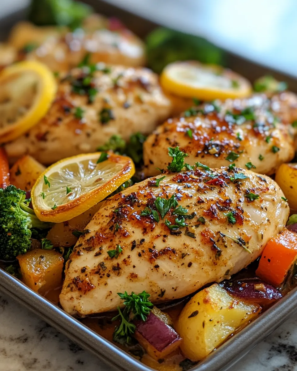 Irresistible Sheet Pan Lemon Herb Chicken and Vegetables