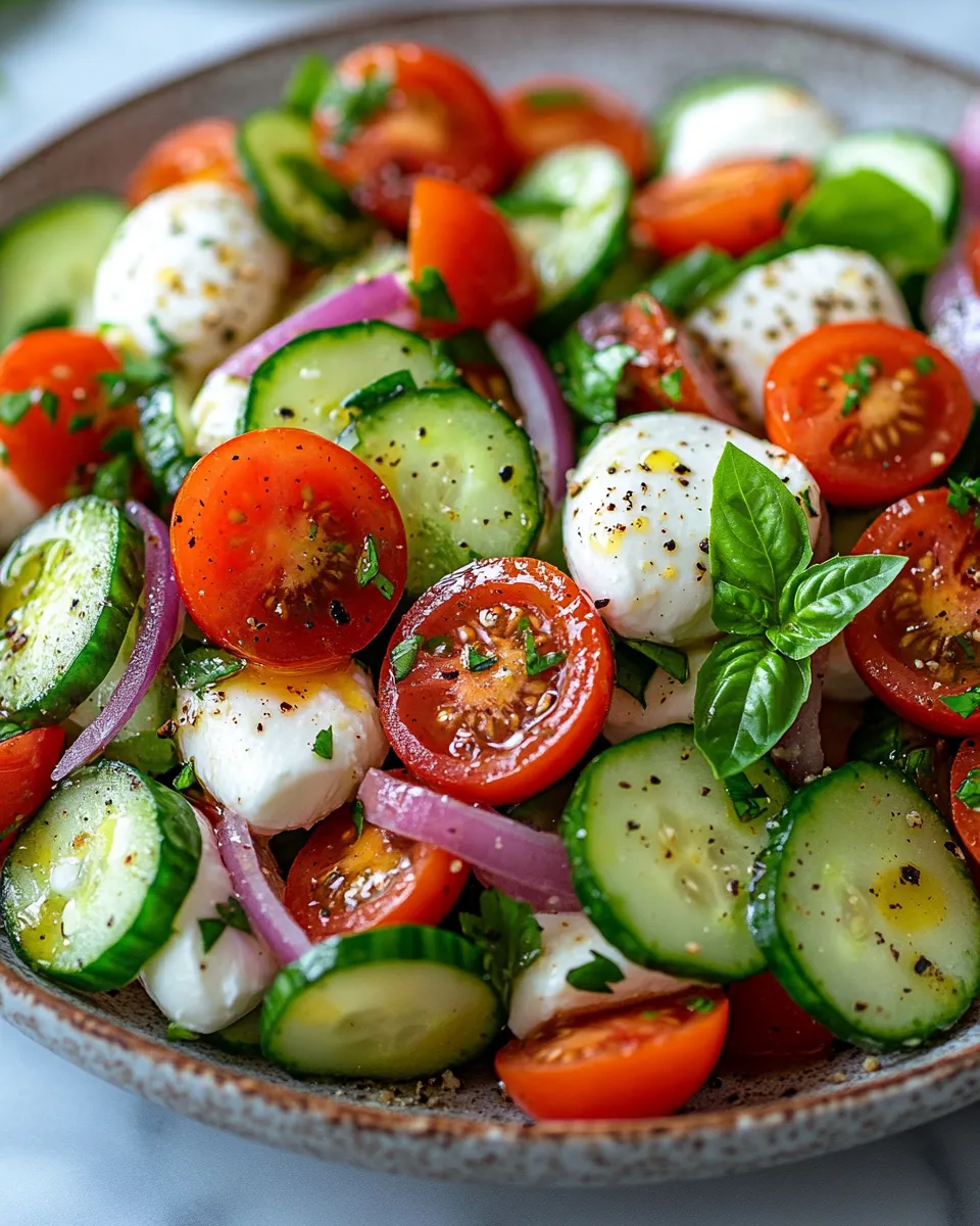 Irresistible Cucumber Mozzarella Salad Summer Fresh Bliss