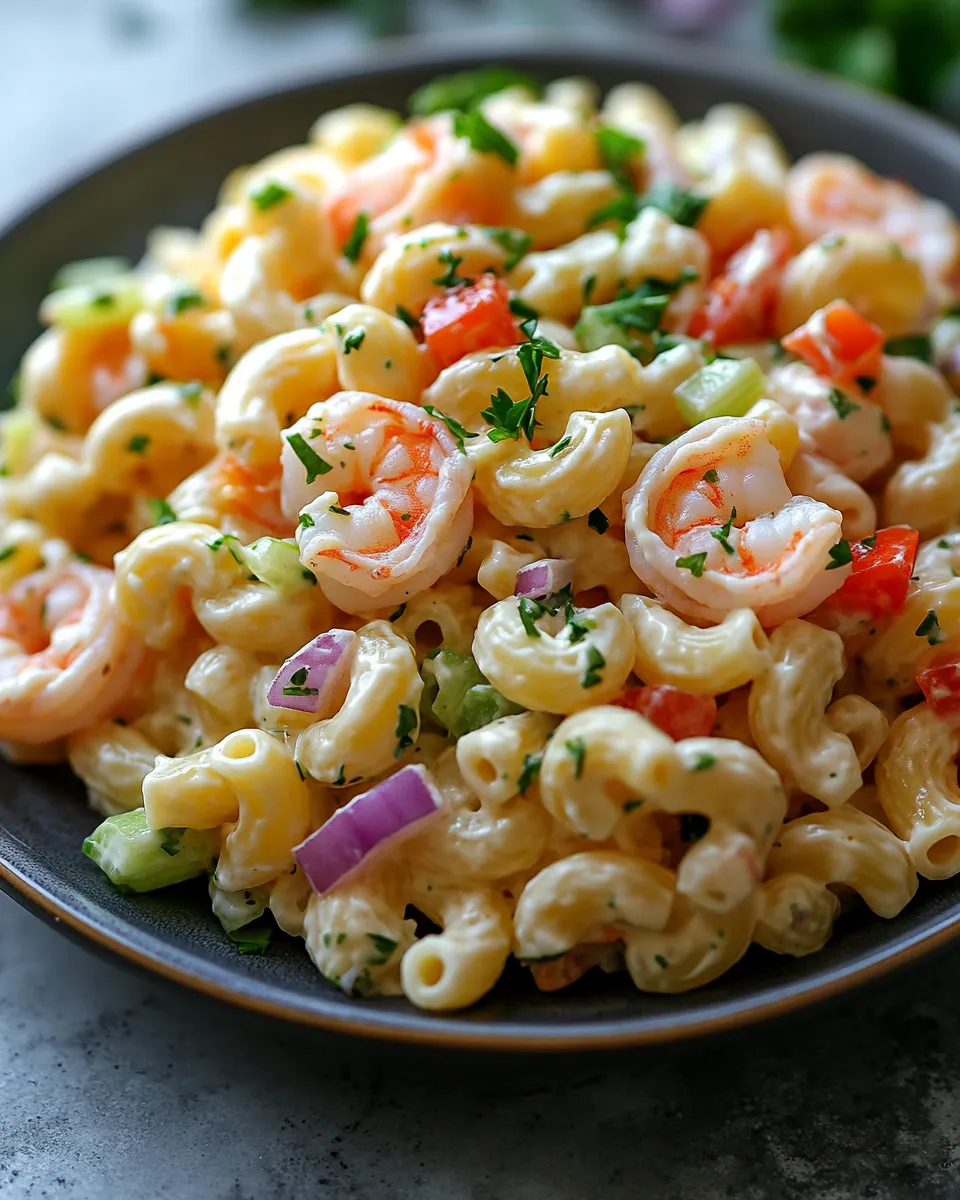Fresh Shrimp Macaroni Salad Light And Creamy