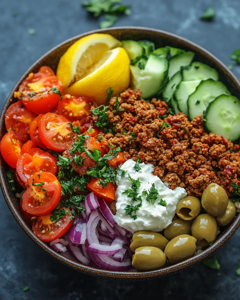 Delicious Mediterranean Turkey Bowls