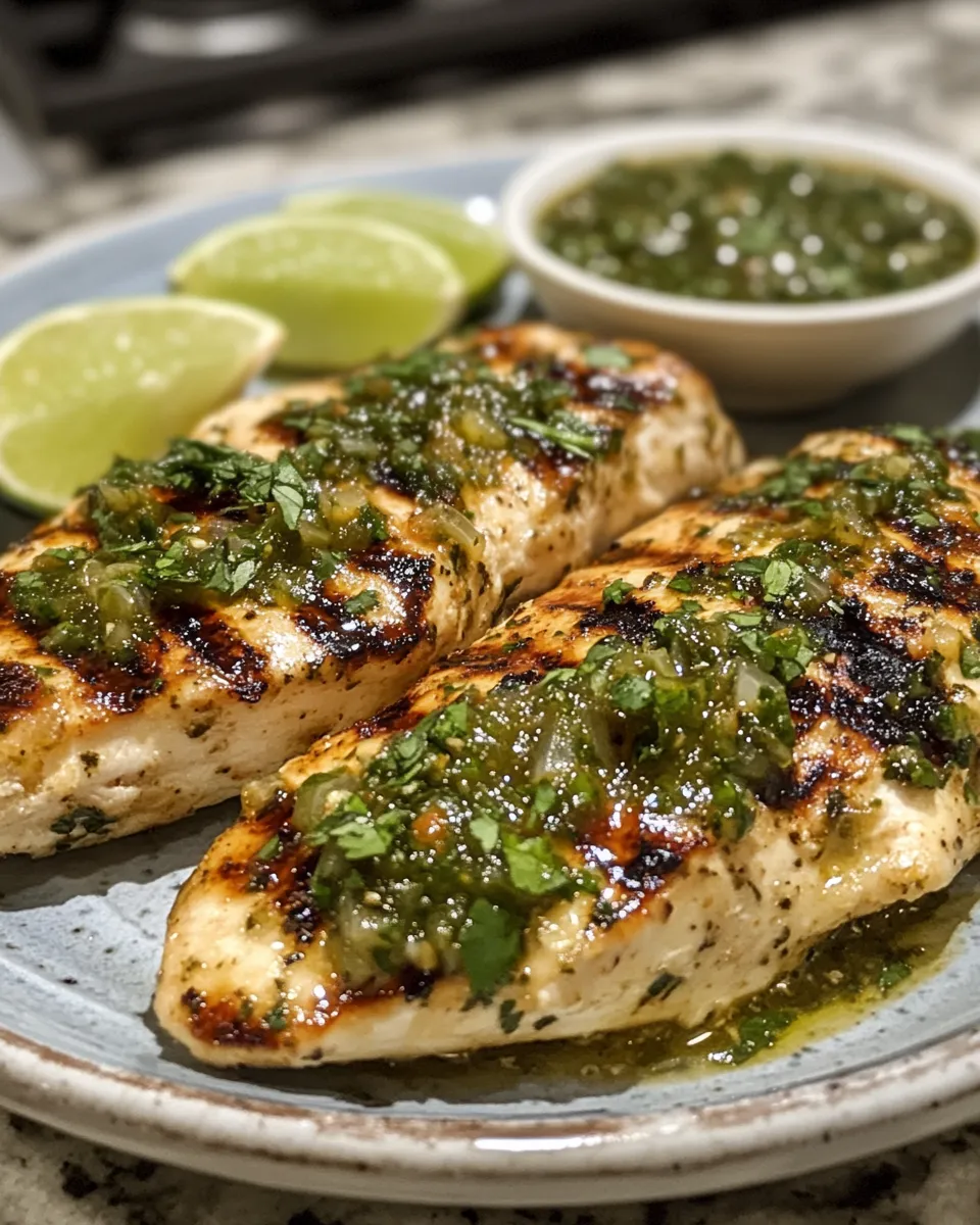 Bold Grilled Salsa Verde Pepper Jack Chicken