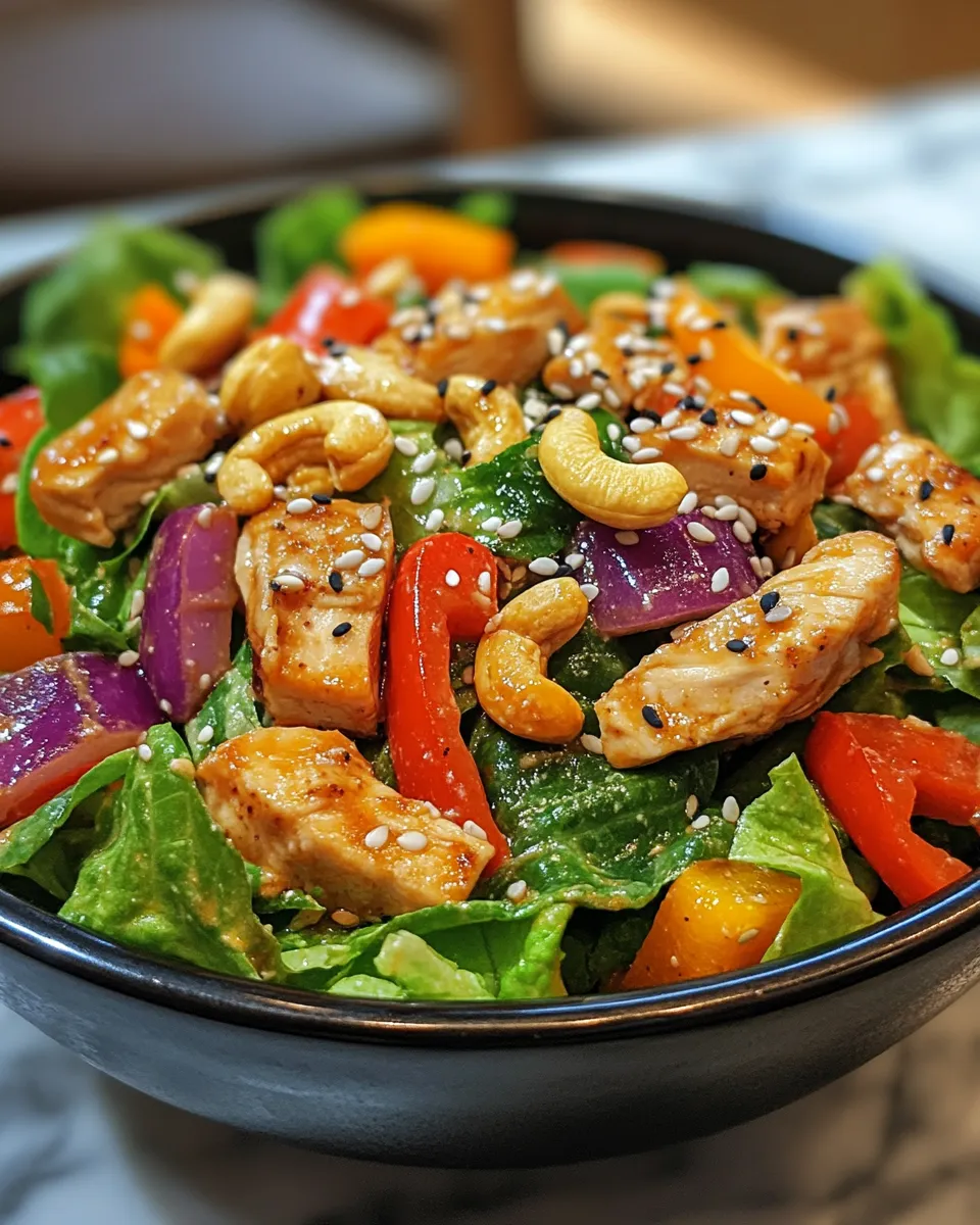 Delicious Chicken Cashew Crunch Salad: Light Yet Filling