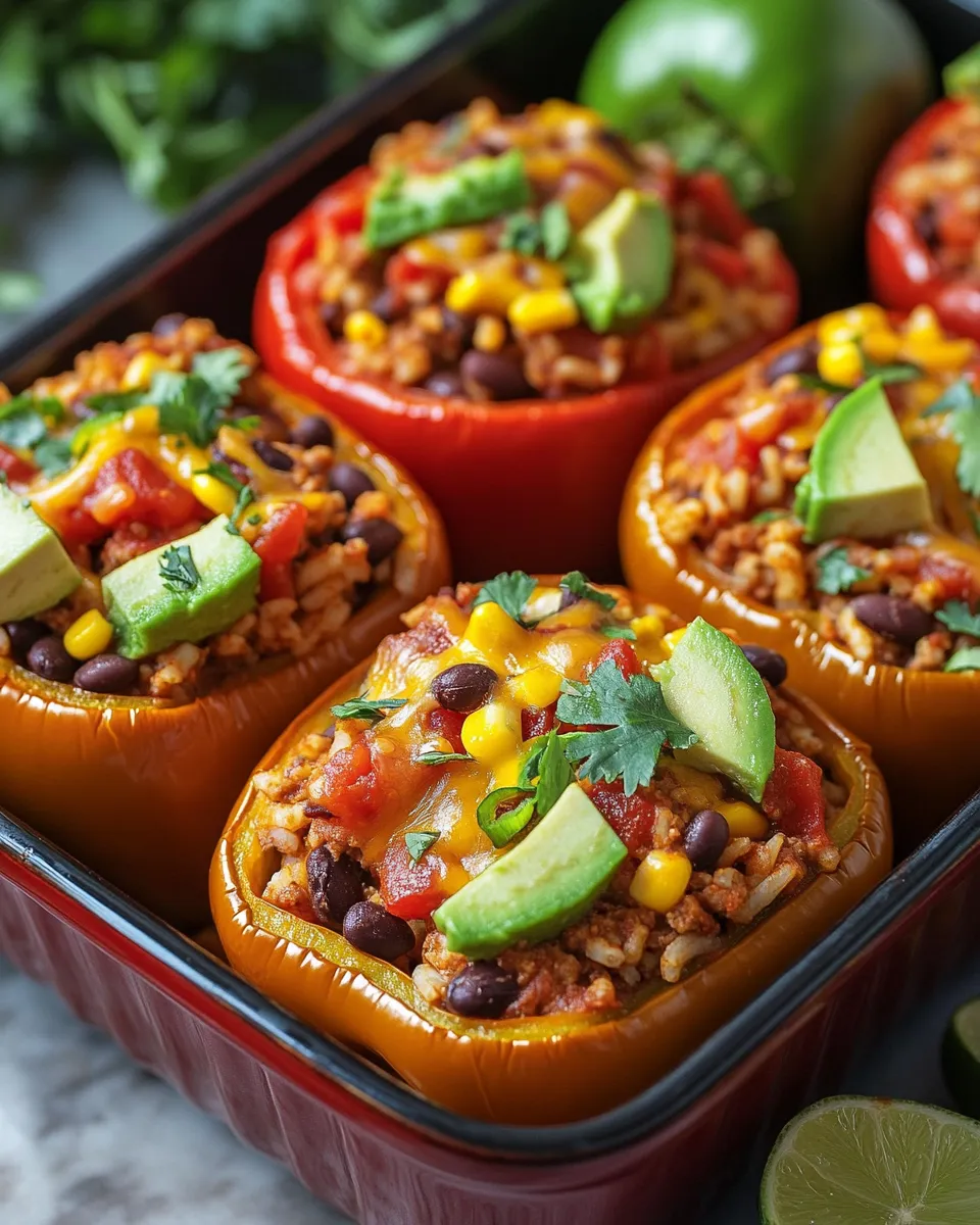 Mouthwatering Mexican Style Stuffed Peppers Perfect Meal Prep
