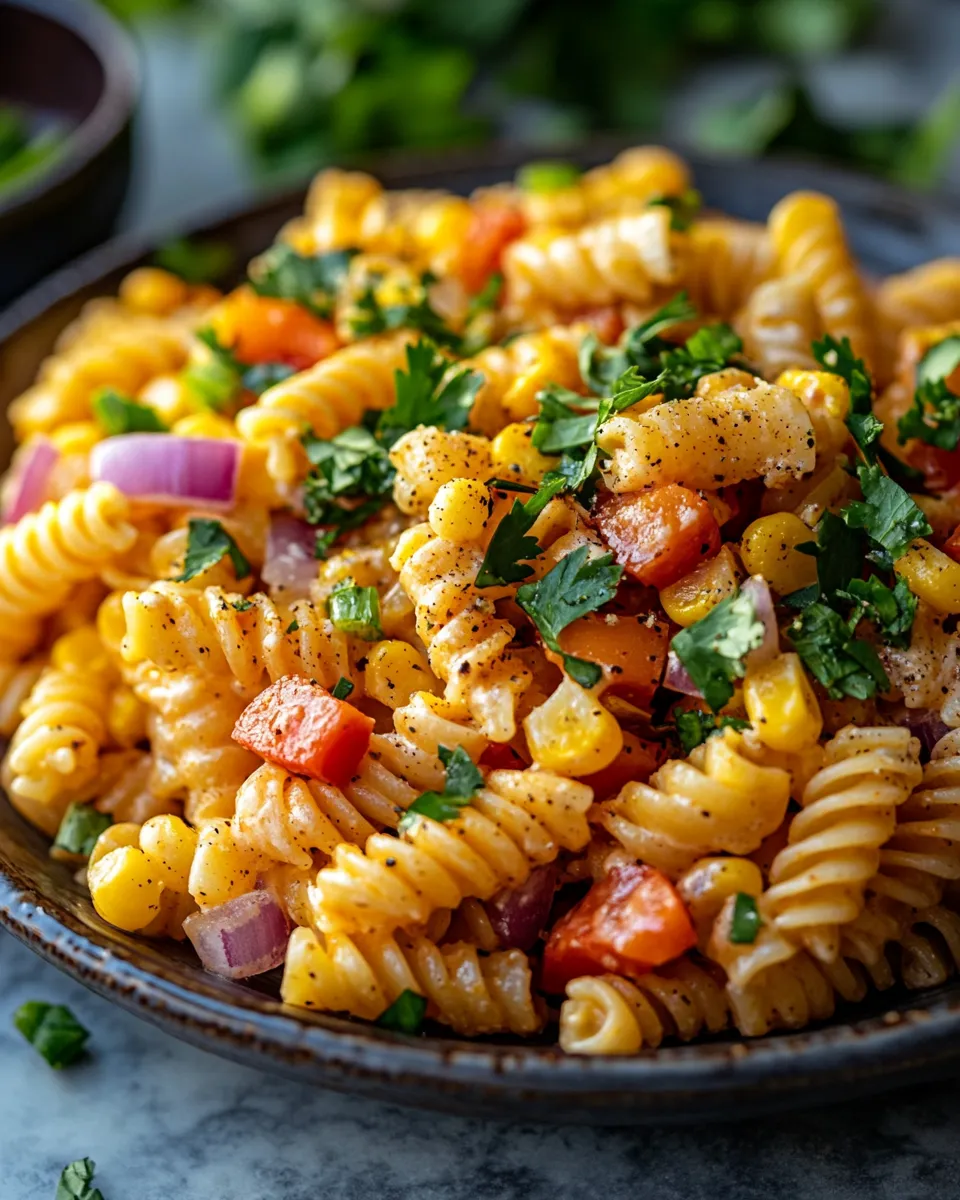 Creamy Mexican Street Corn Pasta Salad – Total Crowd Pleaser