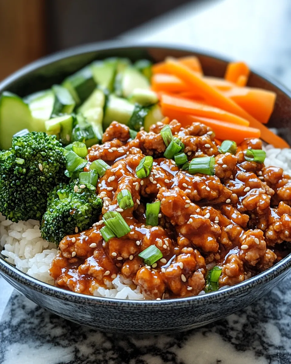 Delicious Teriyaki Ground Turkey Bowl