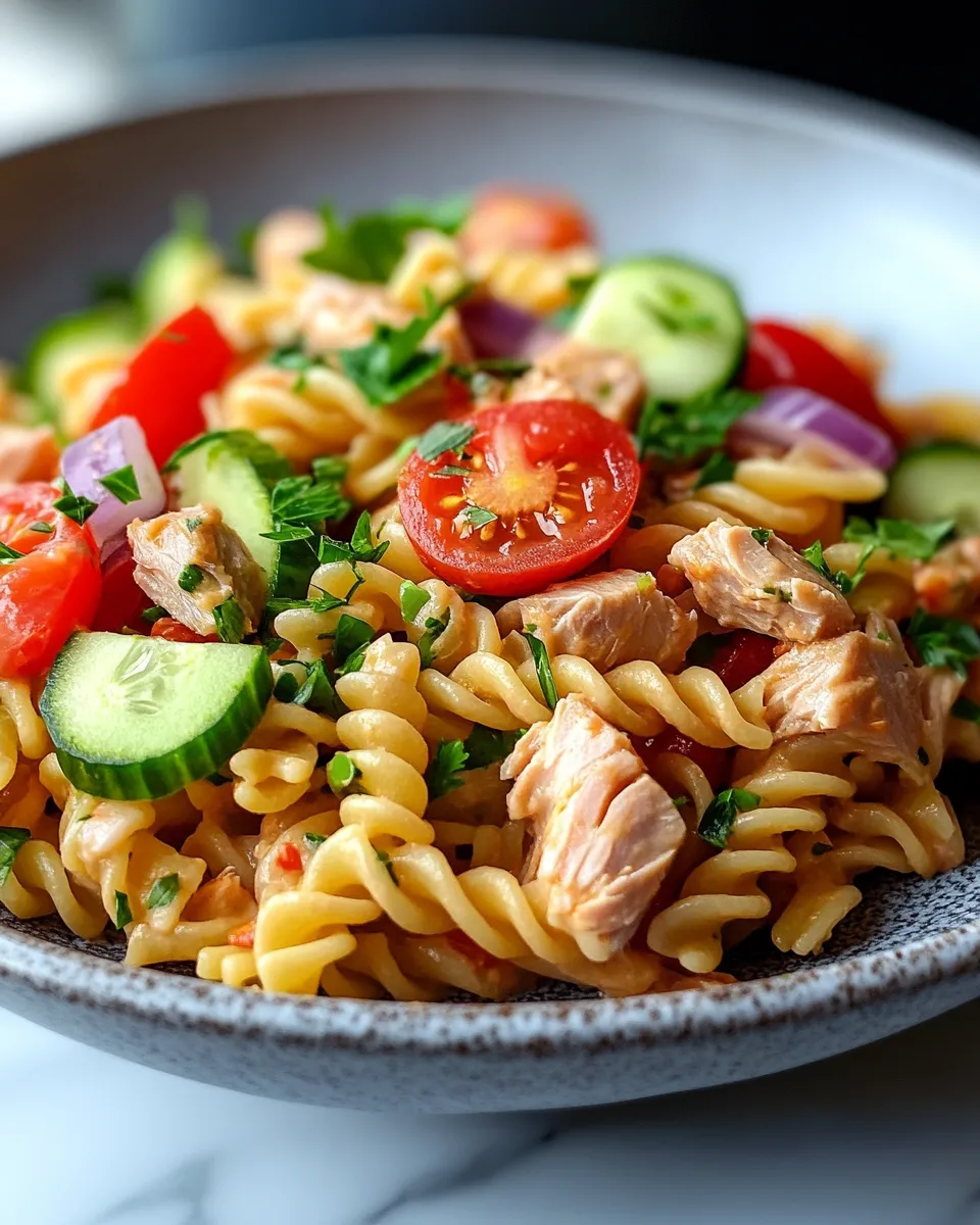 Irresistible High Protein Tuna Pasta Salad Muscle Fuel Bowl