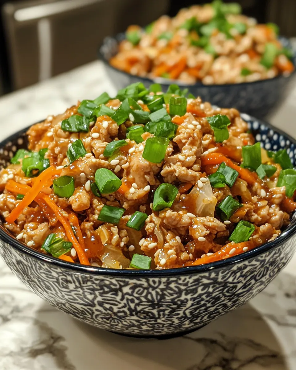 Simple Egg Roll Bowls with Chicken and Cabbage One Pan Wonder