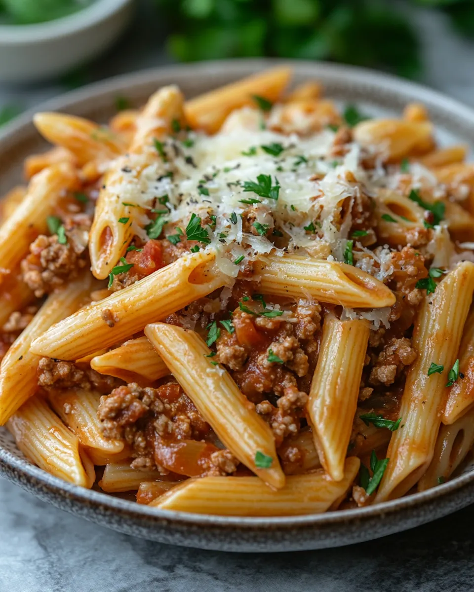 Mouthwatering Cheesy Ground Turkey Pasta