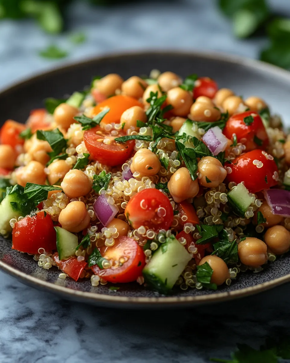Zesty Chickpea Quinoa Salad Clean Eating Bliss