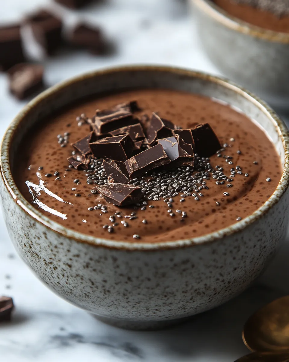 Decadent High Protein Chocolate Chia Seed Pudding