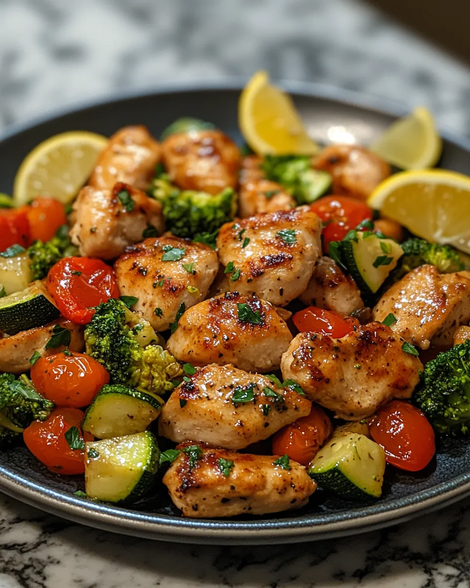 Quick Healthy Chicken and Vegetables Skillet Weight Loss Favorite