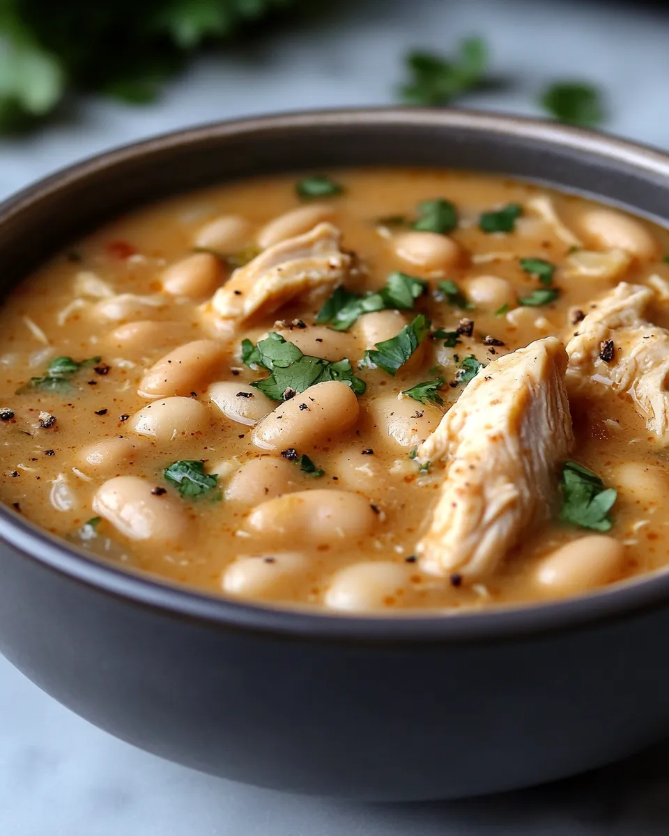 Creamy High Protein White Chicken Chili – A Hearty Comfort Bowl