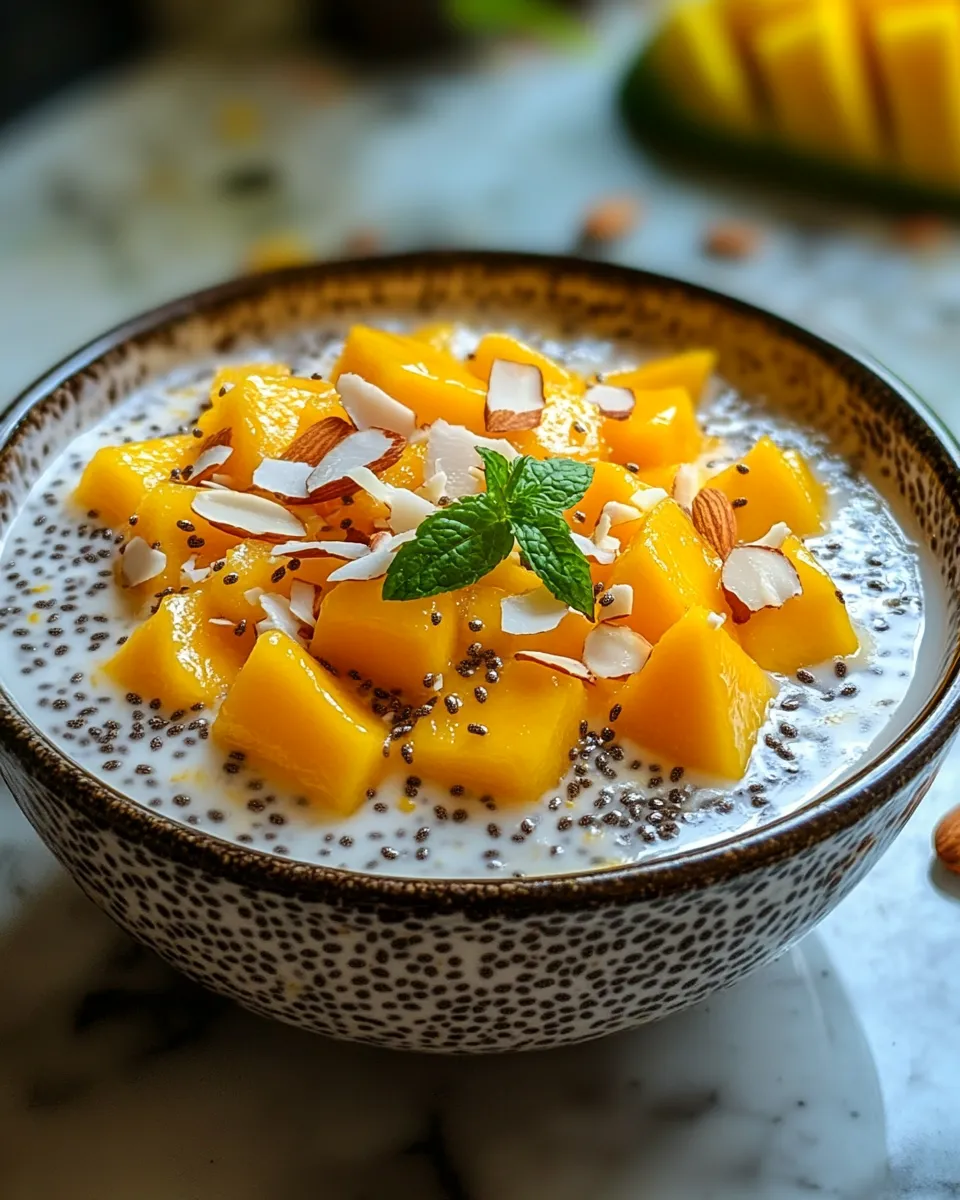 Easy Mango Coconut Chia Seed Pudding