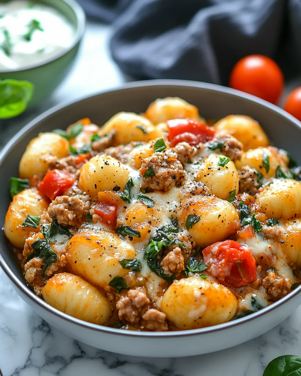 Ultimate High Protein Gnocchi Ground Turkey Skillet
