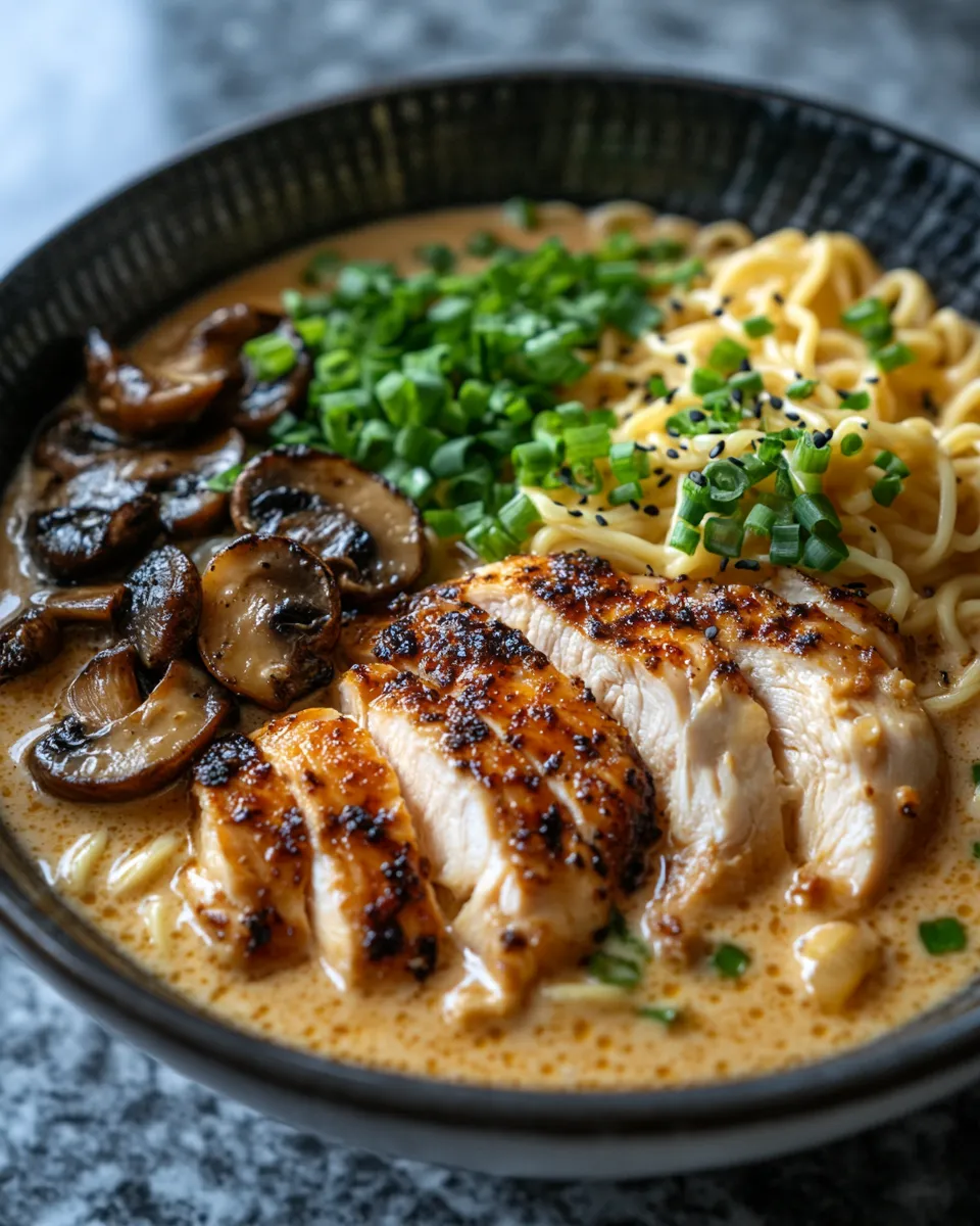 Irresistible Creamy Garlic Chicken Ramen (Cozy Night Slurp)