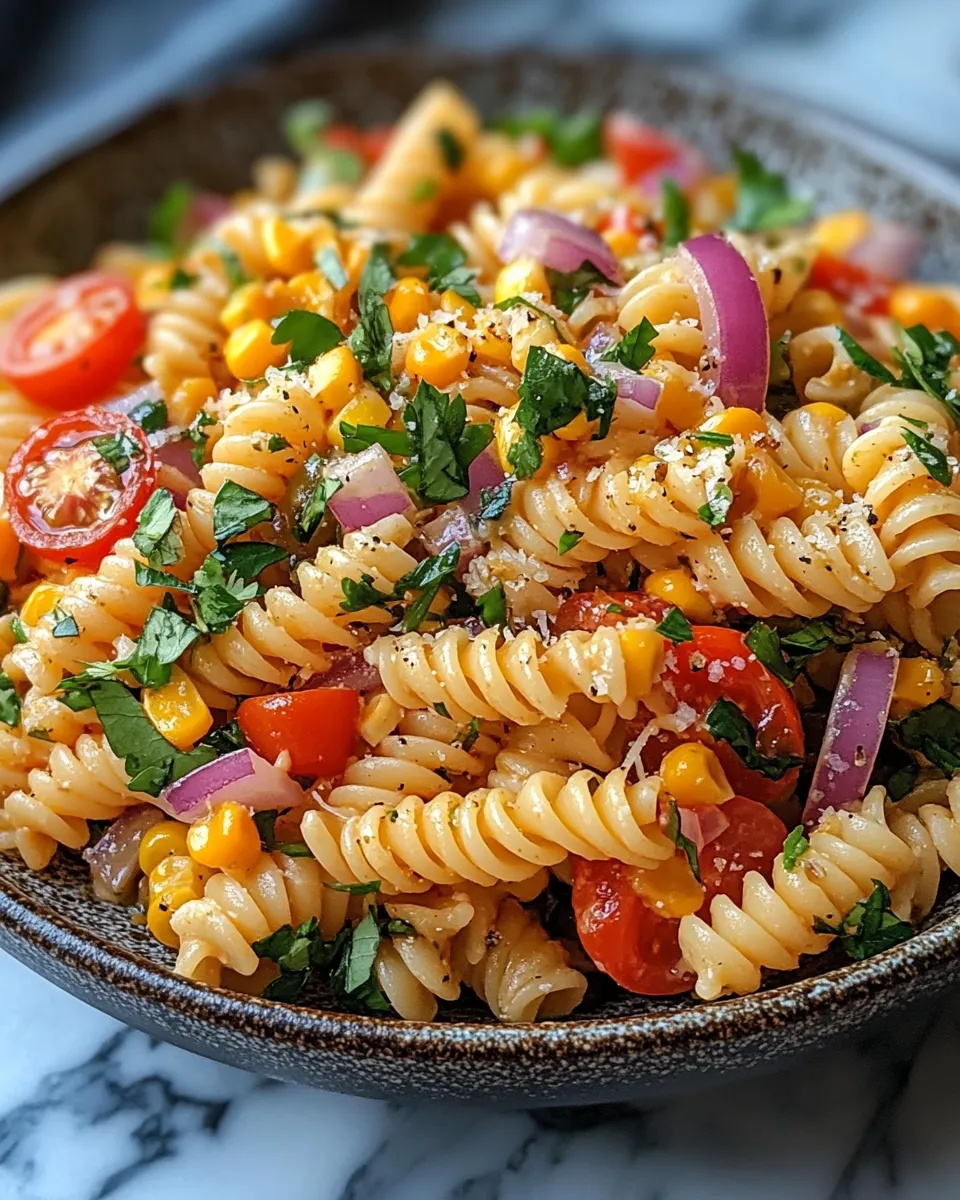 Irresistible Street Corn Pasta Salad Crowd Favorite