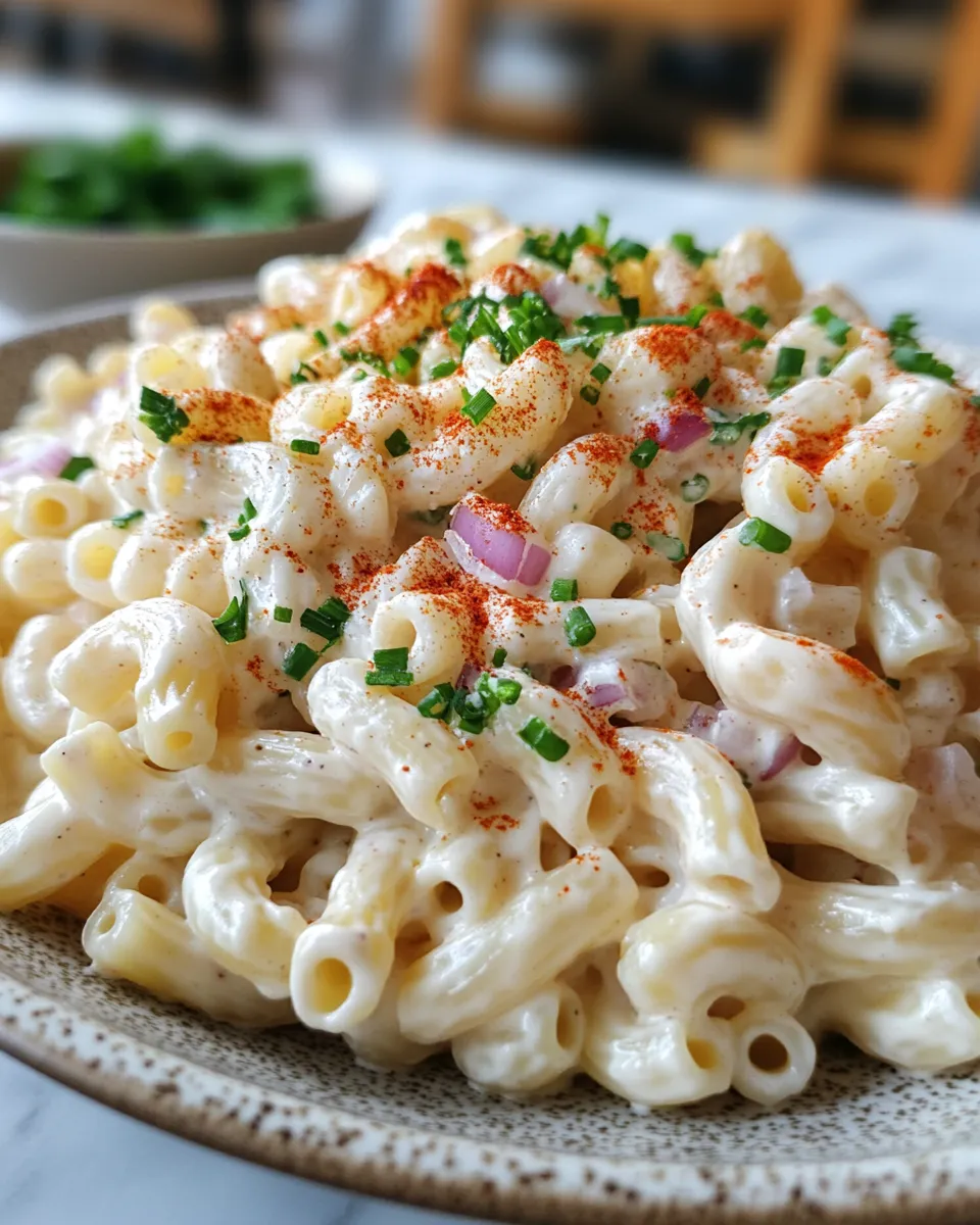 Homestyle Creamy Deviled Egg Macaroni Salad Family Favorite