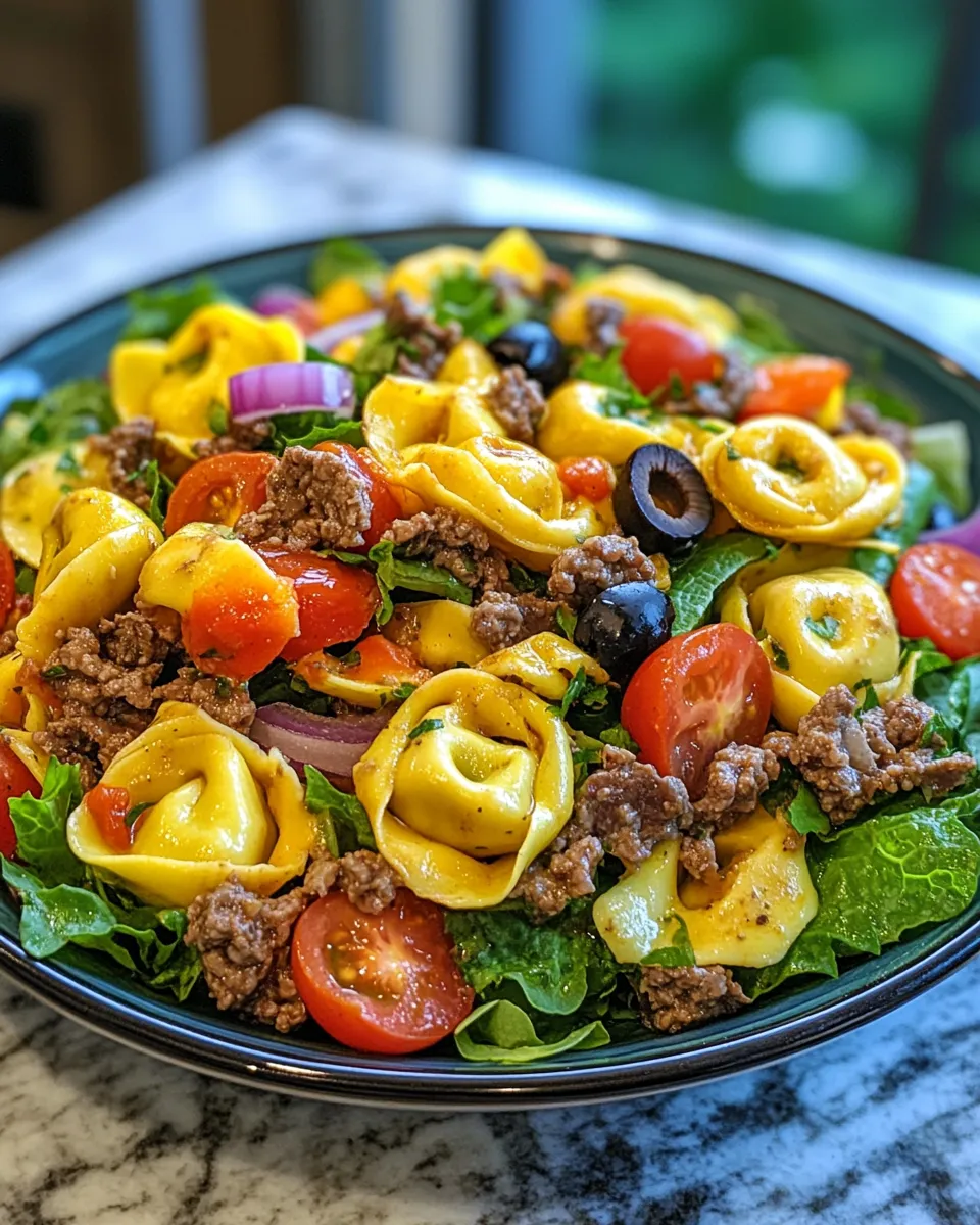 Cheesy Grinder Tortellini Salad – A Must-Try Crowd Favorite