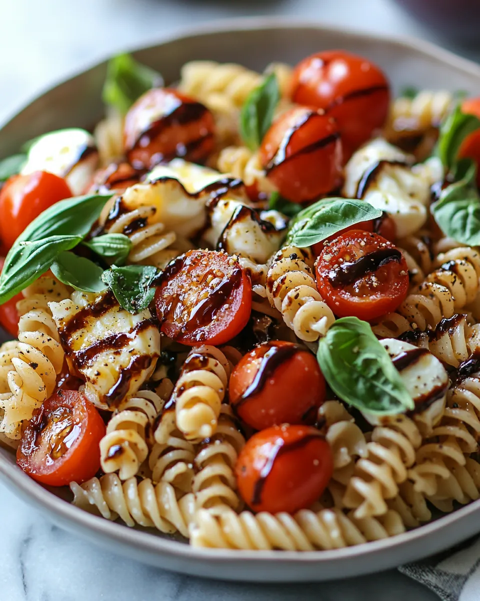 Easy Caprese Pasta Salad Crowd Pleaser