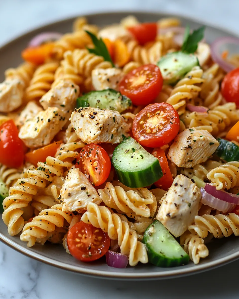 Easy High Protein Italian Pasta Salad Meal Prep