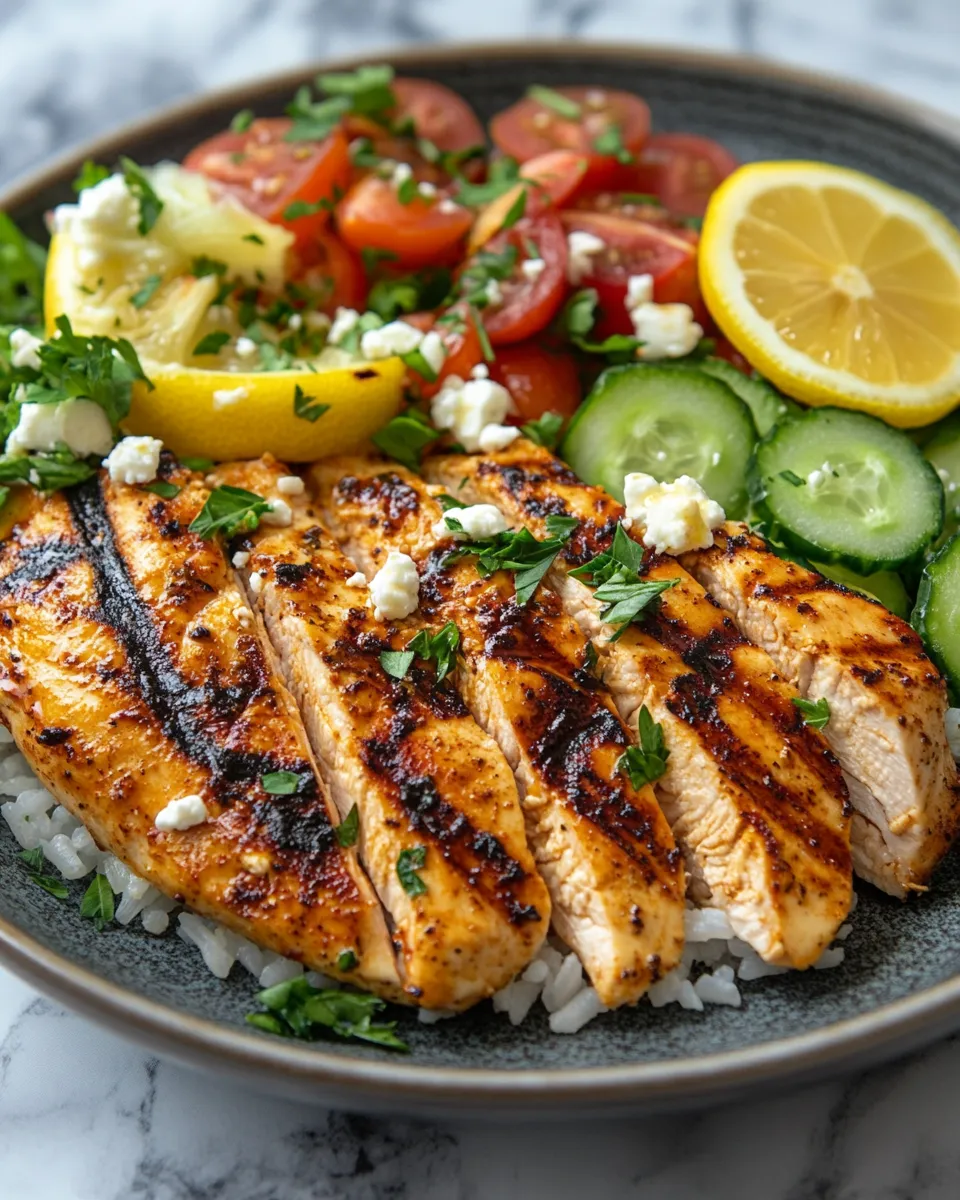 Juicy Mediterranean Grilled Chicken Dinner