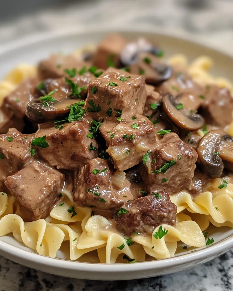 Delicious Slow Cooker Beef Stroganoff