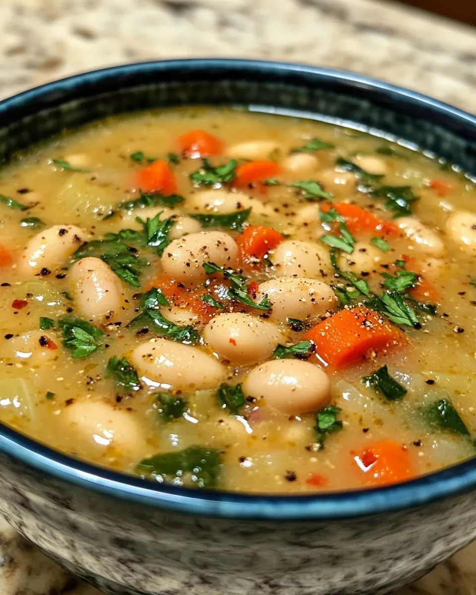 Irresistible High Protein White Bean Soup