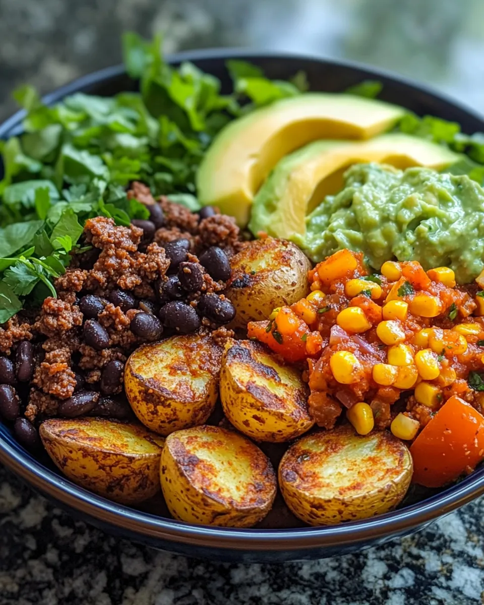 Delicious Loaded Potato Taco Bowl Hearty Dinner Magic