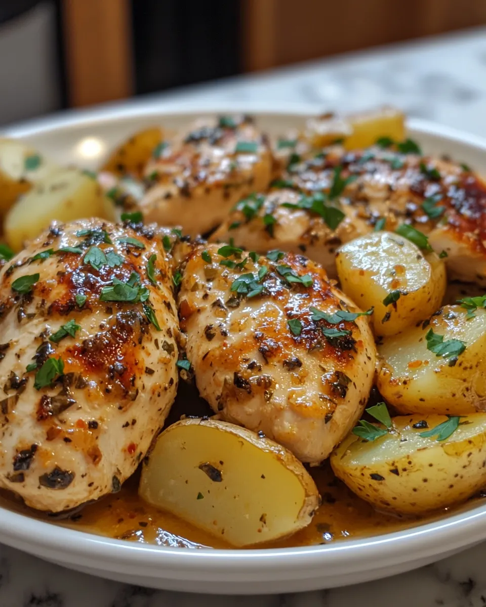 Incredible Slow Cooker Parmesan Garlic Chicken and Potatoes