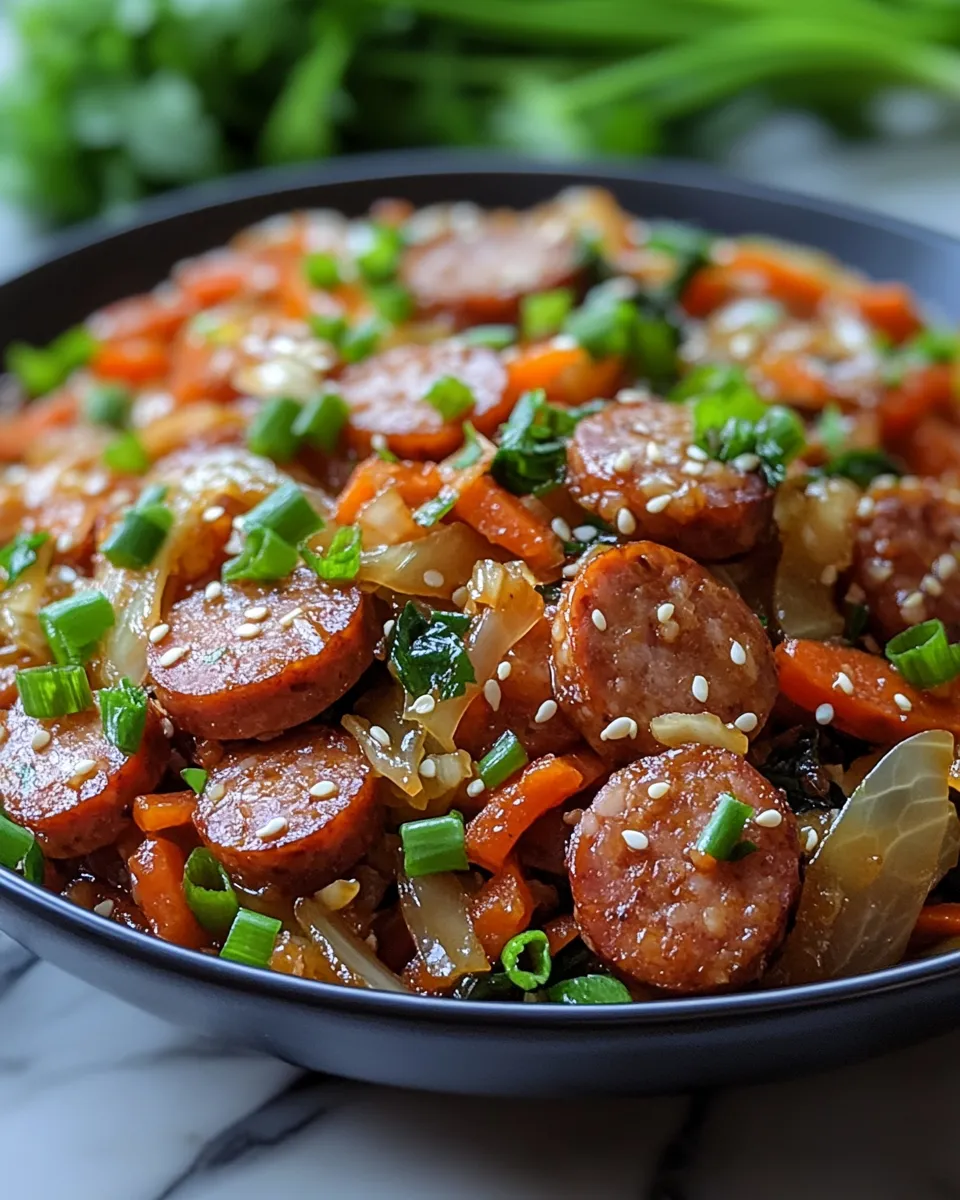 Irresistible Sausage and Cabbage Stir Fry Flavor Burst