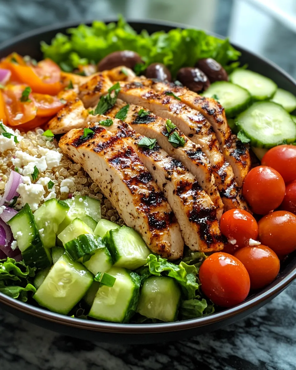 Fresh Greek Chicken Bowls Healthy Dinner Glow