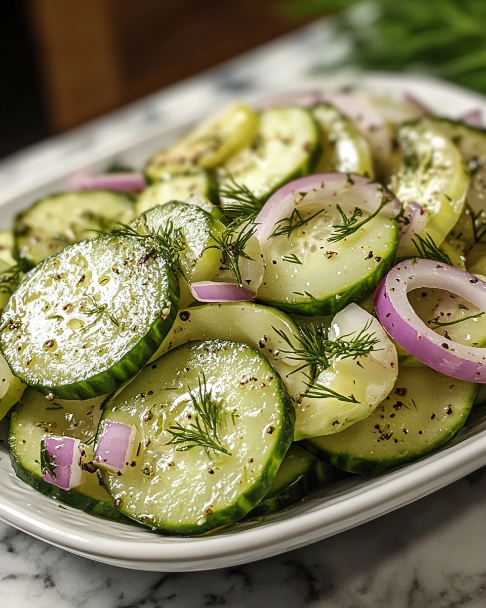 Creamy Cucumber Salad (Healthy Version)
