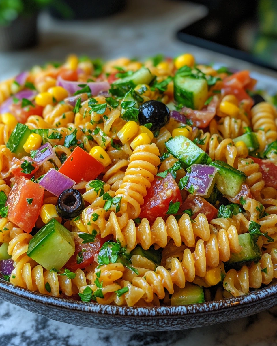 Easy Cold Pasta Salad (Healthy)