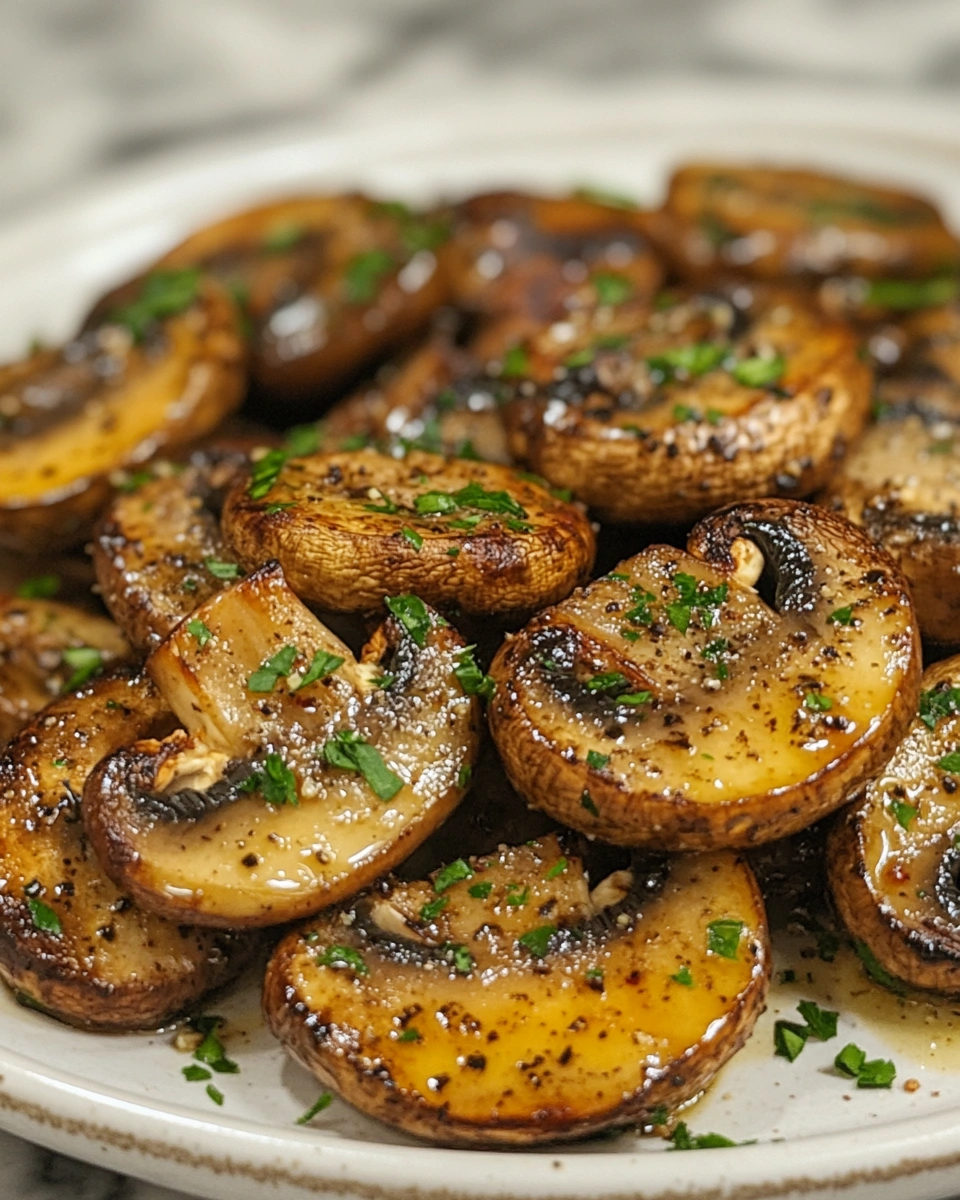 Garlic Butter Grilled Mushrooms