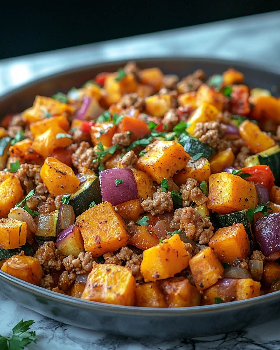 One-Pan Ground Turkey Sweet Potato Bake