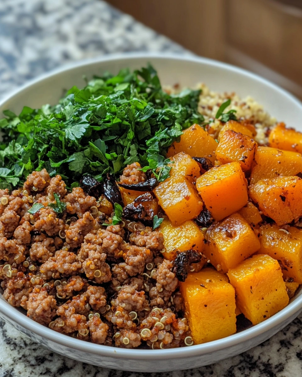 Ground Turkey and Roasted Squash Bowl