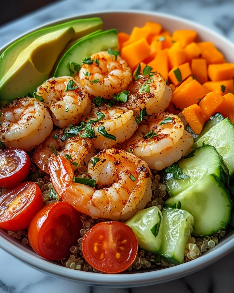 Clean Eating Shrimp Bowl with Quinoa & Veggies