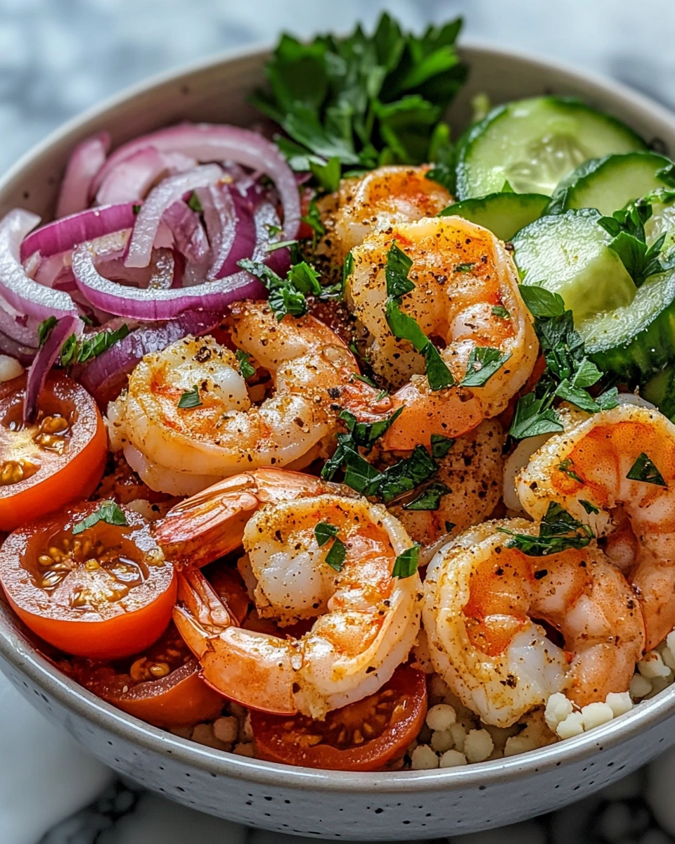 Mediterranean Shrimp Bowl with Couscous