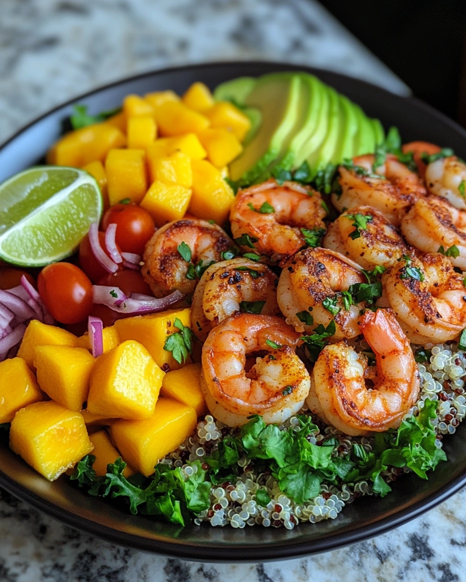 Summer Shrimp Bowl with Mango & Greens