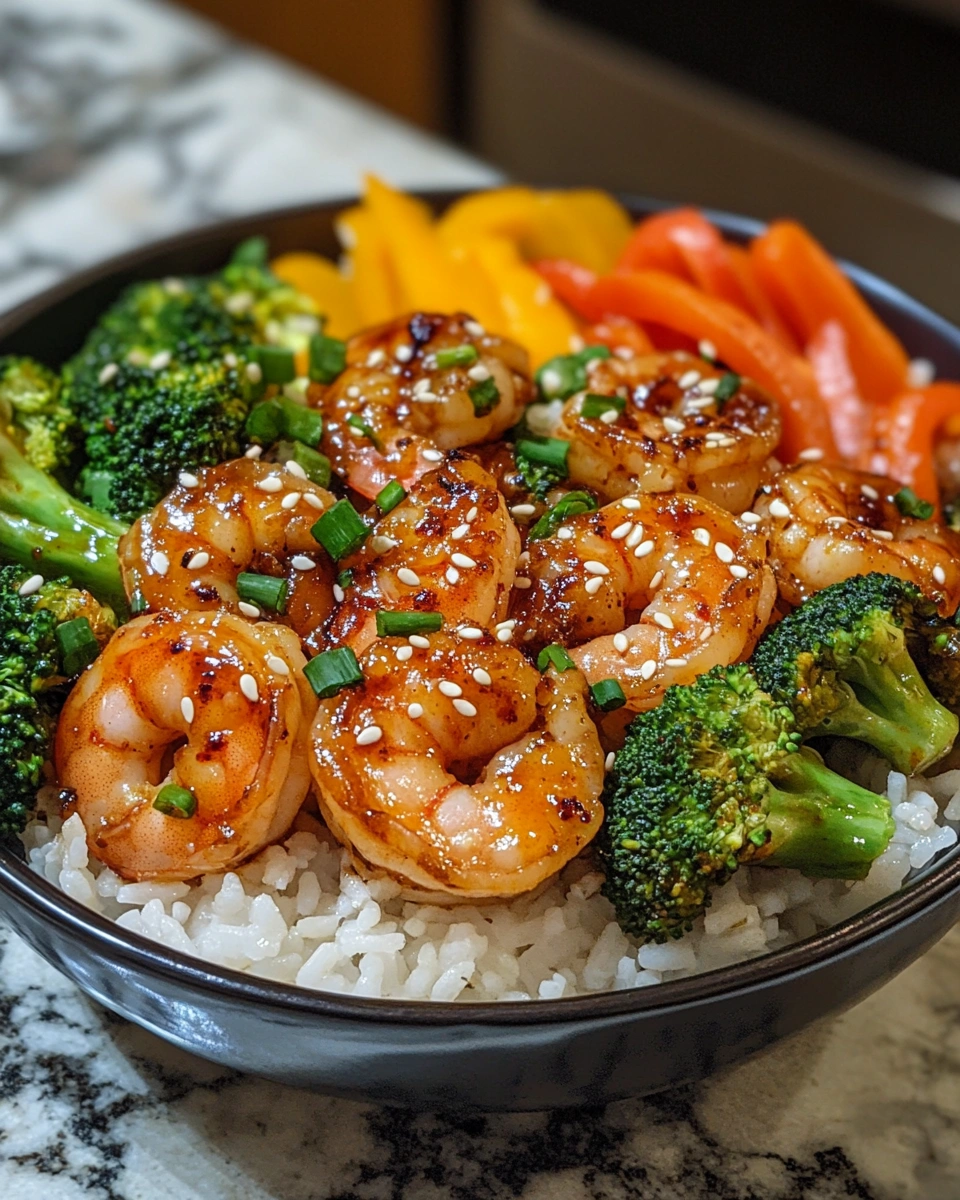 Sweet Chili Garlic Shrimp Bowl with Veggies