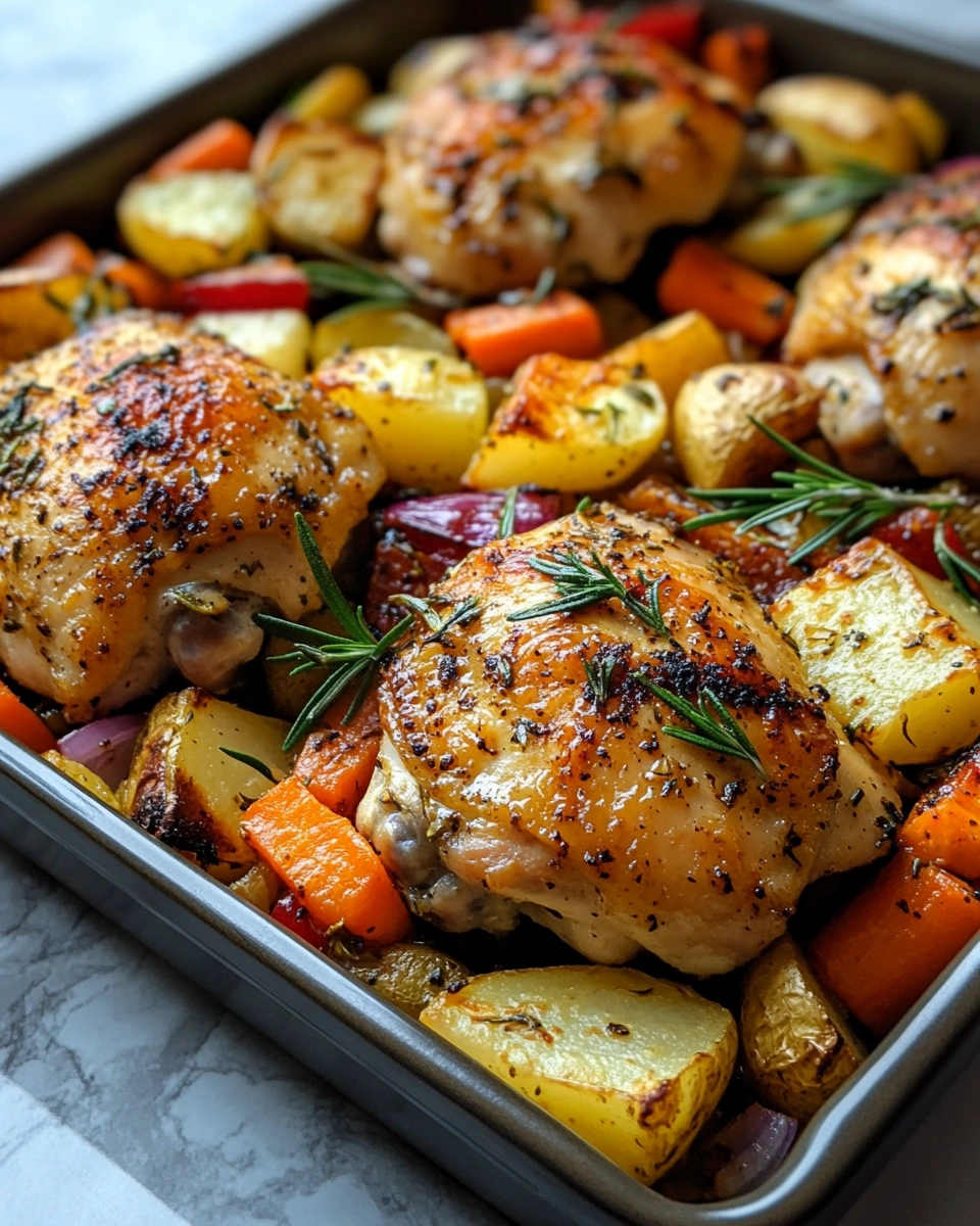 Baked Herb Chicken with Roasted Vegetables