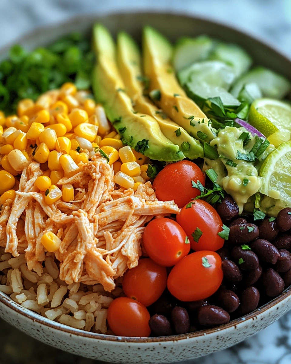 Quick Shredded Chicken Taco Bowl Healthy Style
