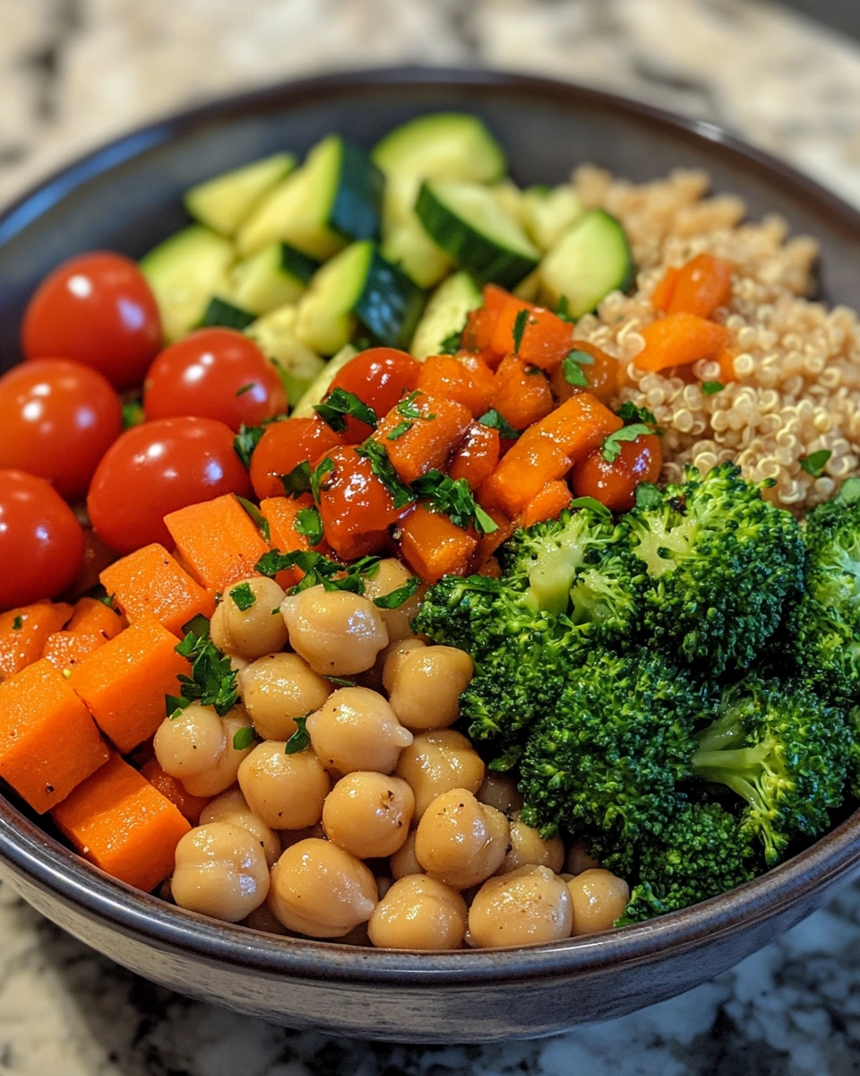 Roasted Veggie & Hummus Bowl