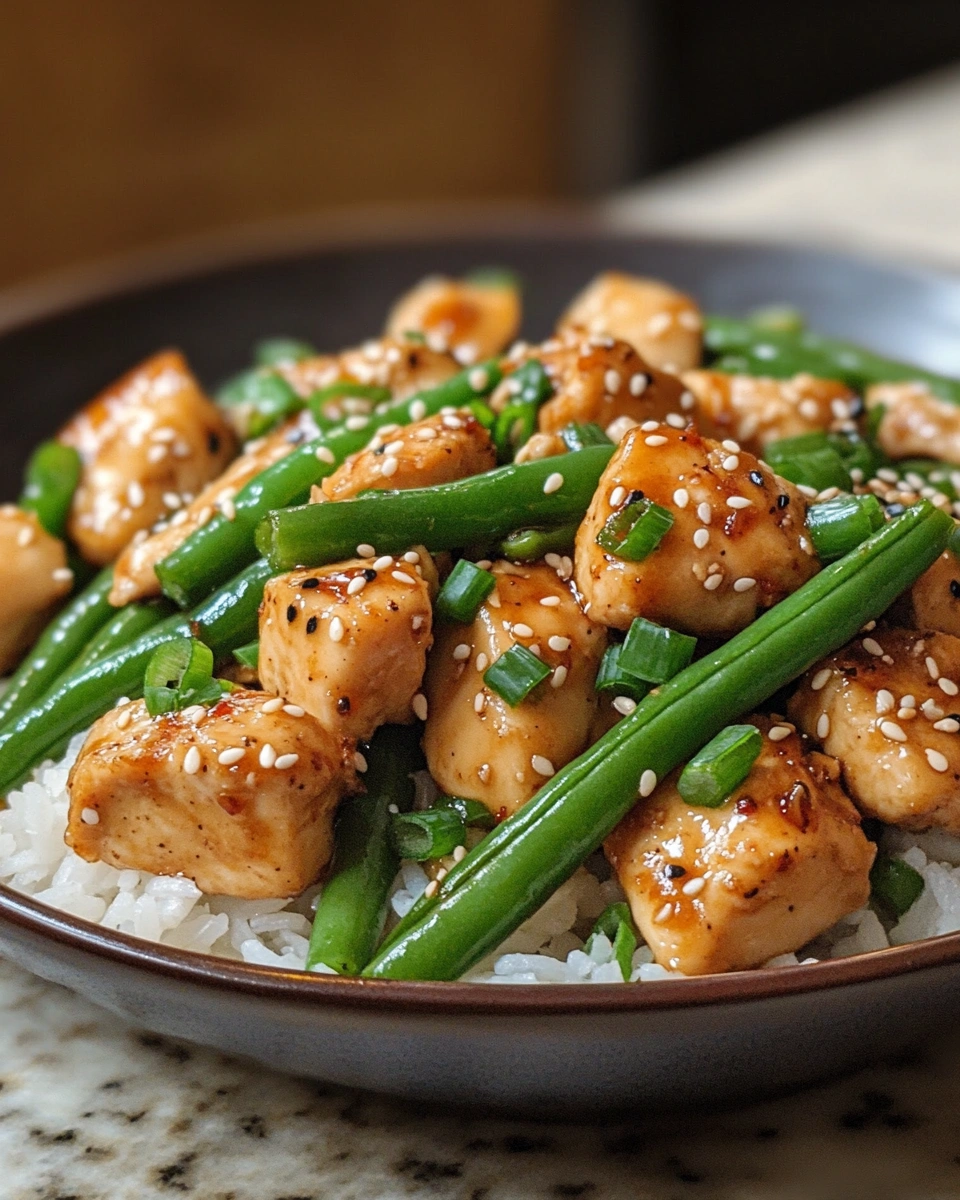 Quick Honey Garlic Chicken with Green Beans